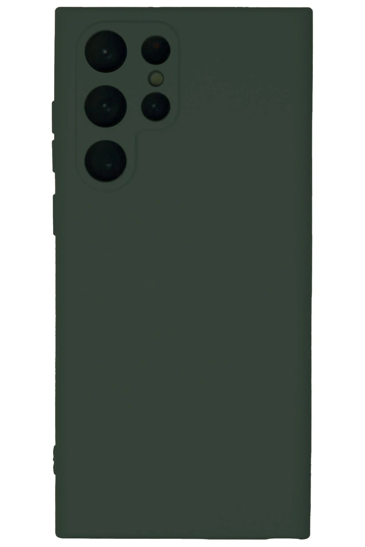 Newface Samsung Galaxy S22 Ultra Kılıf Nano içi Kadife Silikon - Koyu Yeşil