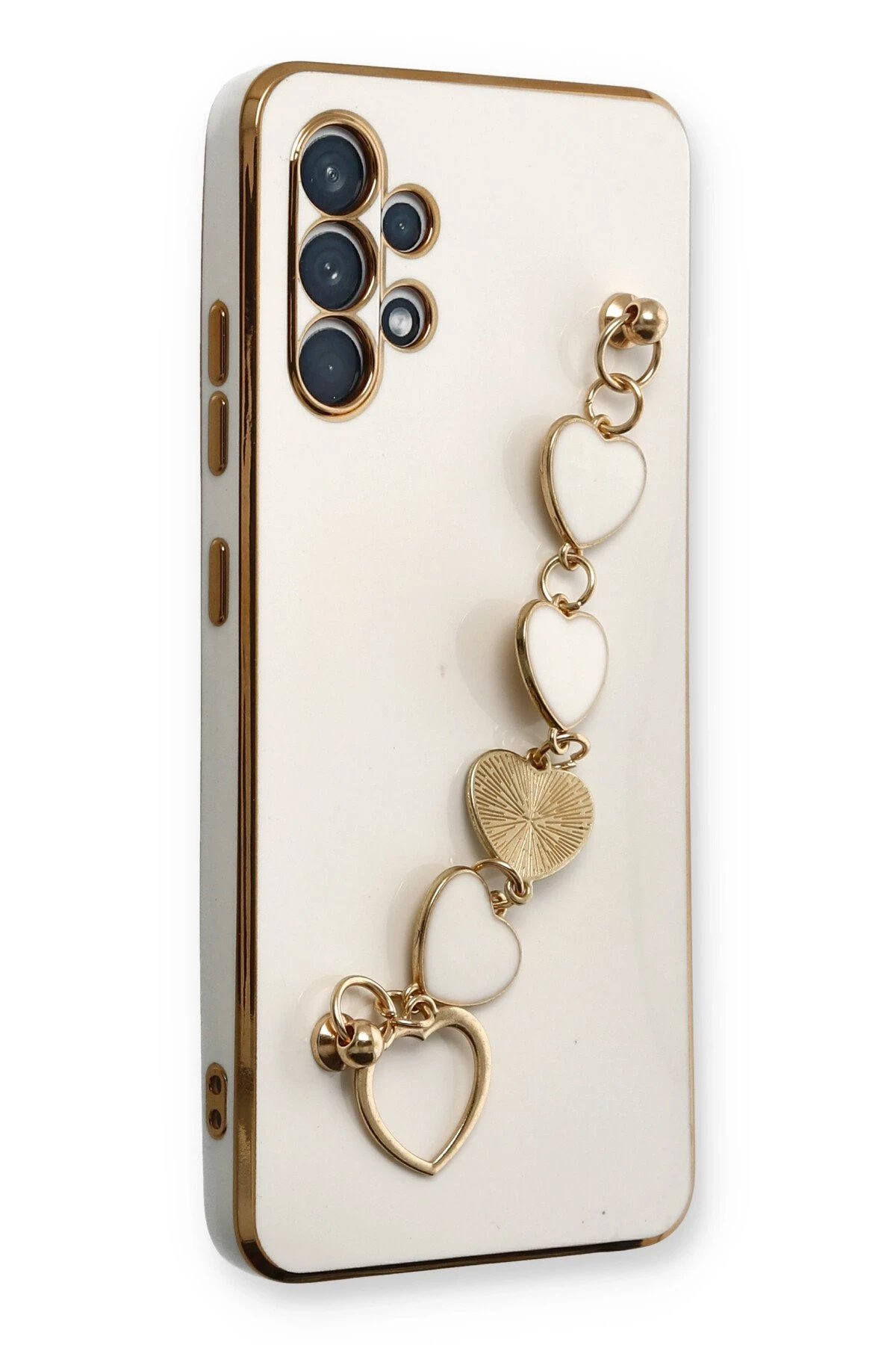 Newface Samsung Galaxy A32 Kılıf Esila Silikon - Beyaz