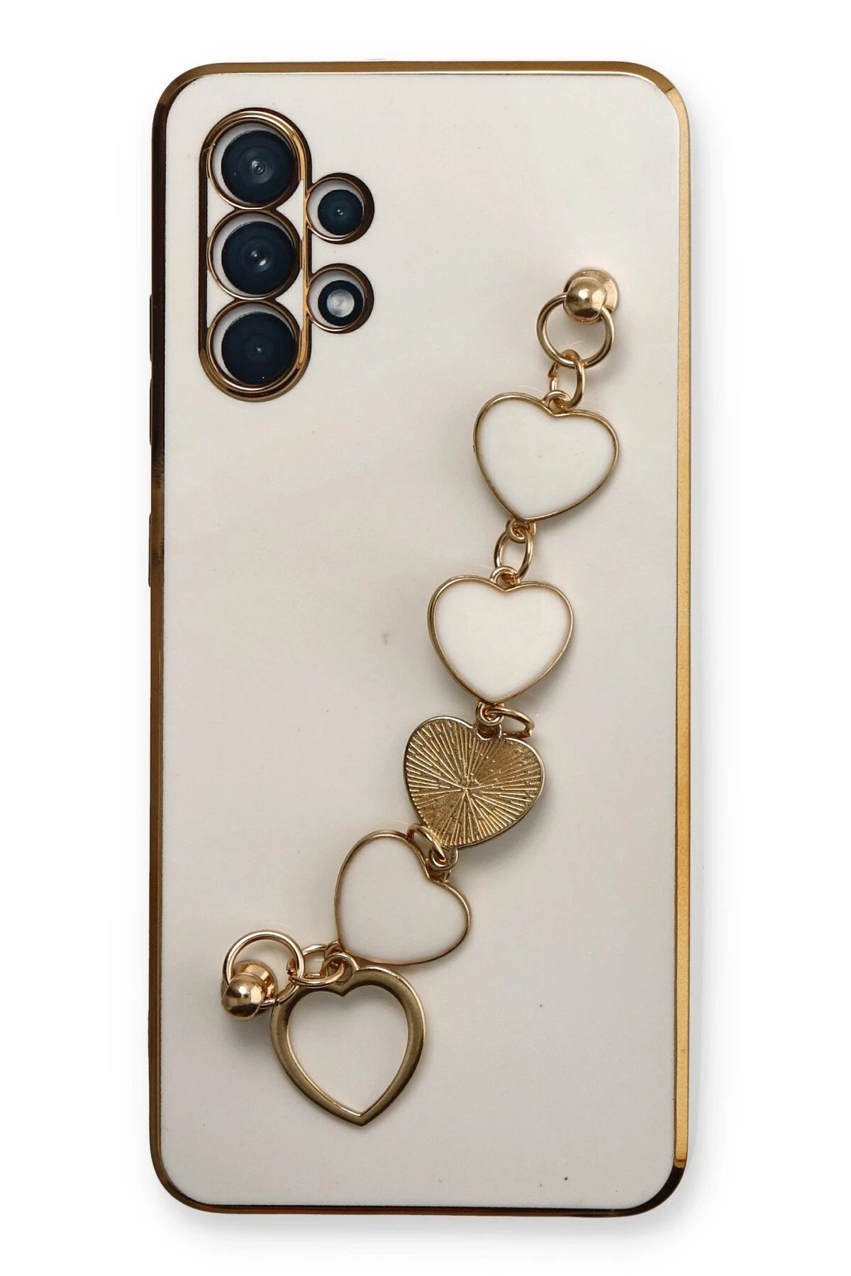 Newface Samsung Galaxy A32 Kılıf Esila Silikon - Beyaz