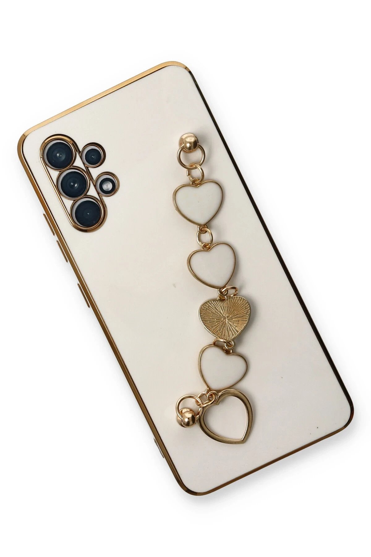 Newface Samsung Galaxy A32 Kılıf Esila Silikon - Beyaz