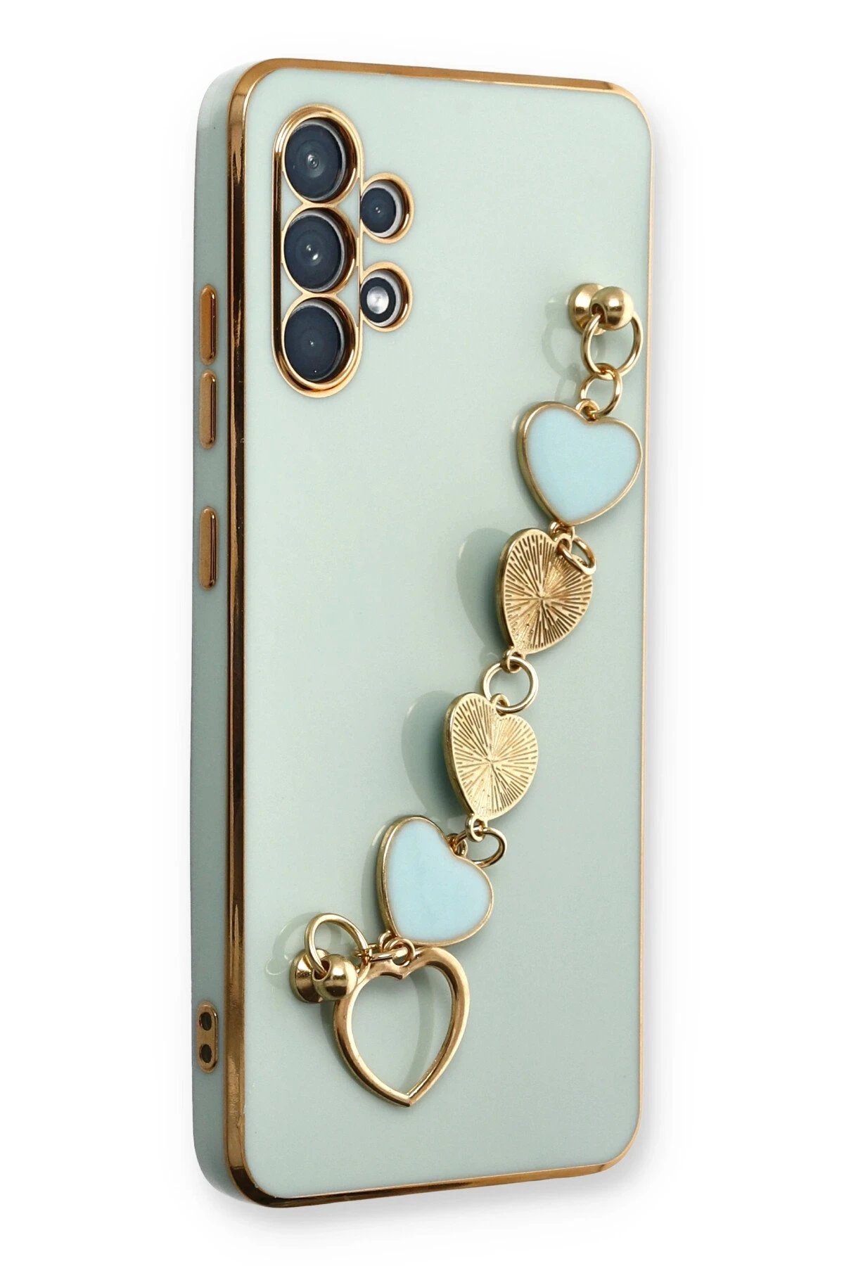 Newface Samsung Galaxy A32 Kılıf Esila Silikon - Su Yeşili