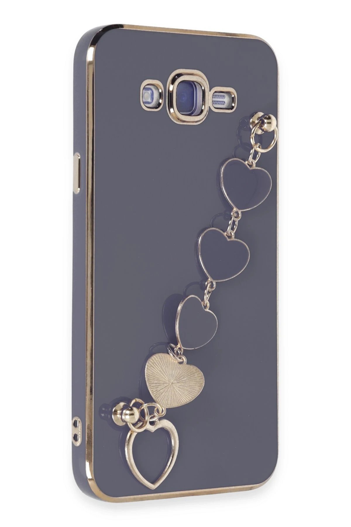 Newface Samsung Galaxy J7 Kılıf Esila Silikon - Gri