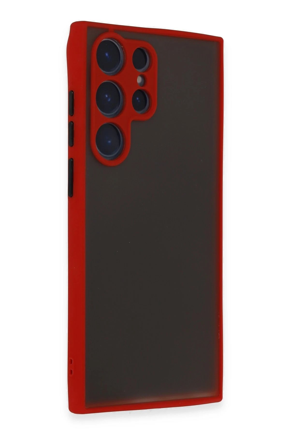 Newface Samsung Galaxy S23 Ultra Kılıf Montreal Silikon Kapak - Kırmızı