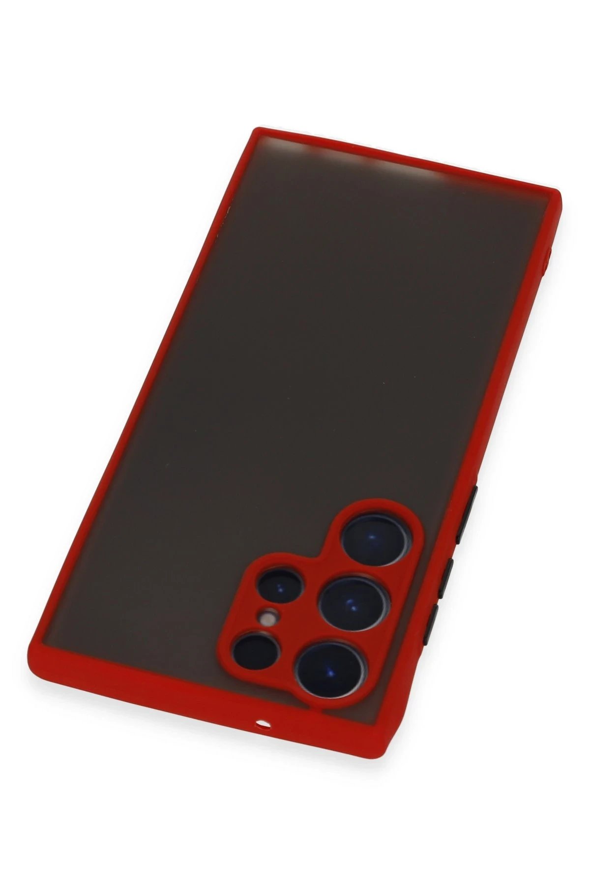 Newface Samsung Galaxy S23 Ultra Kılıf Montreal Silikon Kapak - Kırmızı