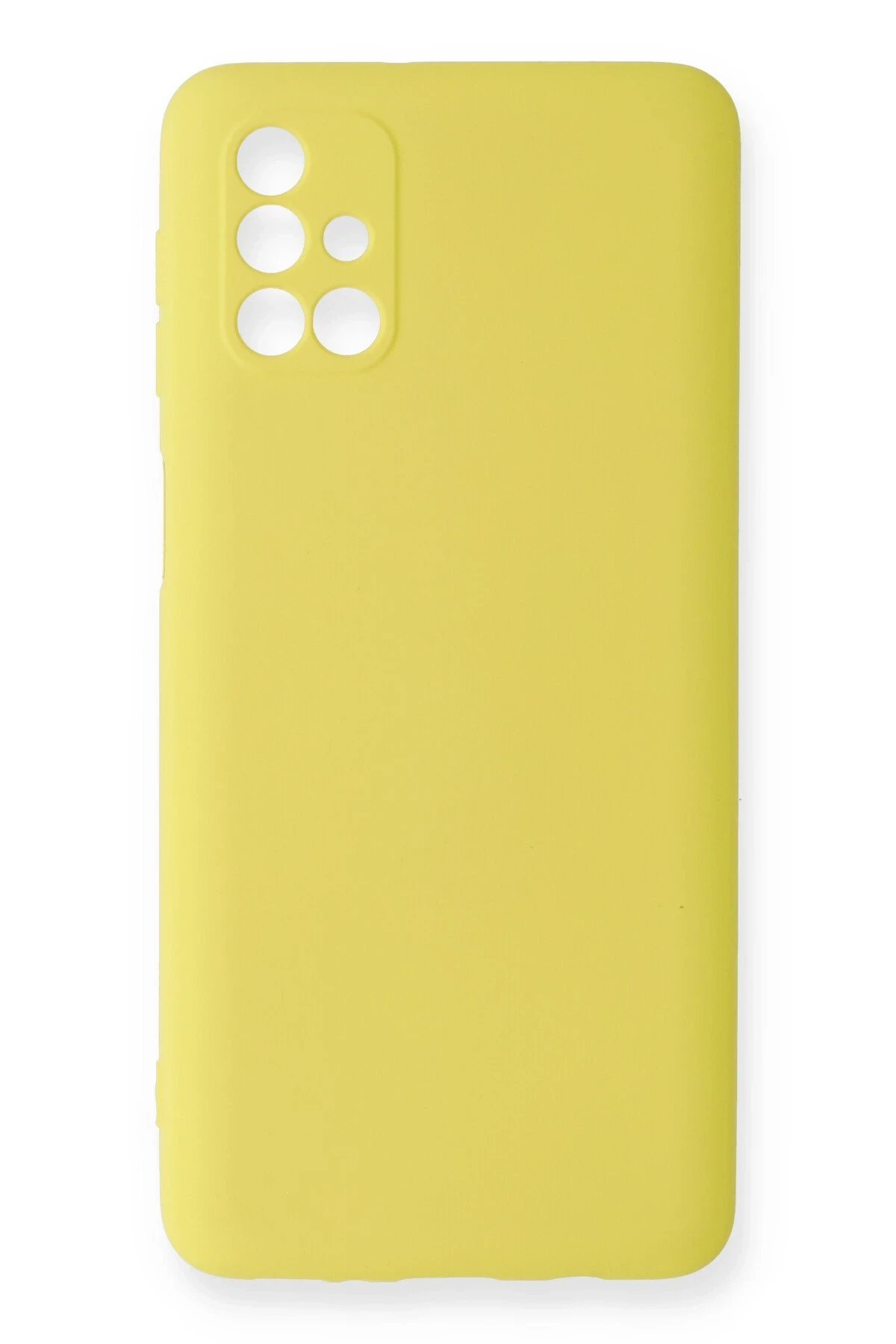 Newface Samsung Galaxy M31S Kılıf Nano içi Kadife Silikon - Sarı