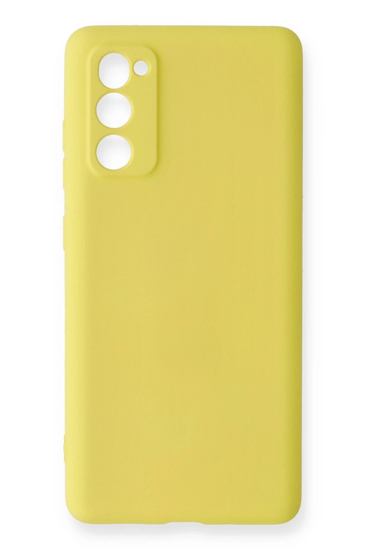 Newface Samsung Galaxy S20 FE Kılıf Nano içi Kadife Silikon - Sarı