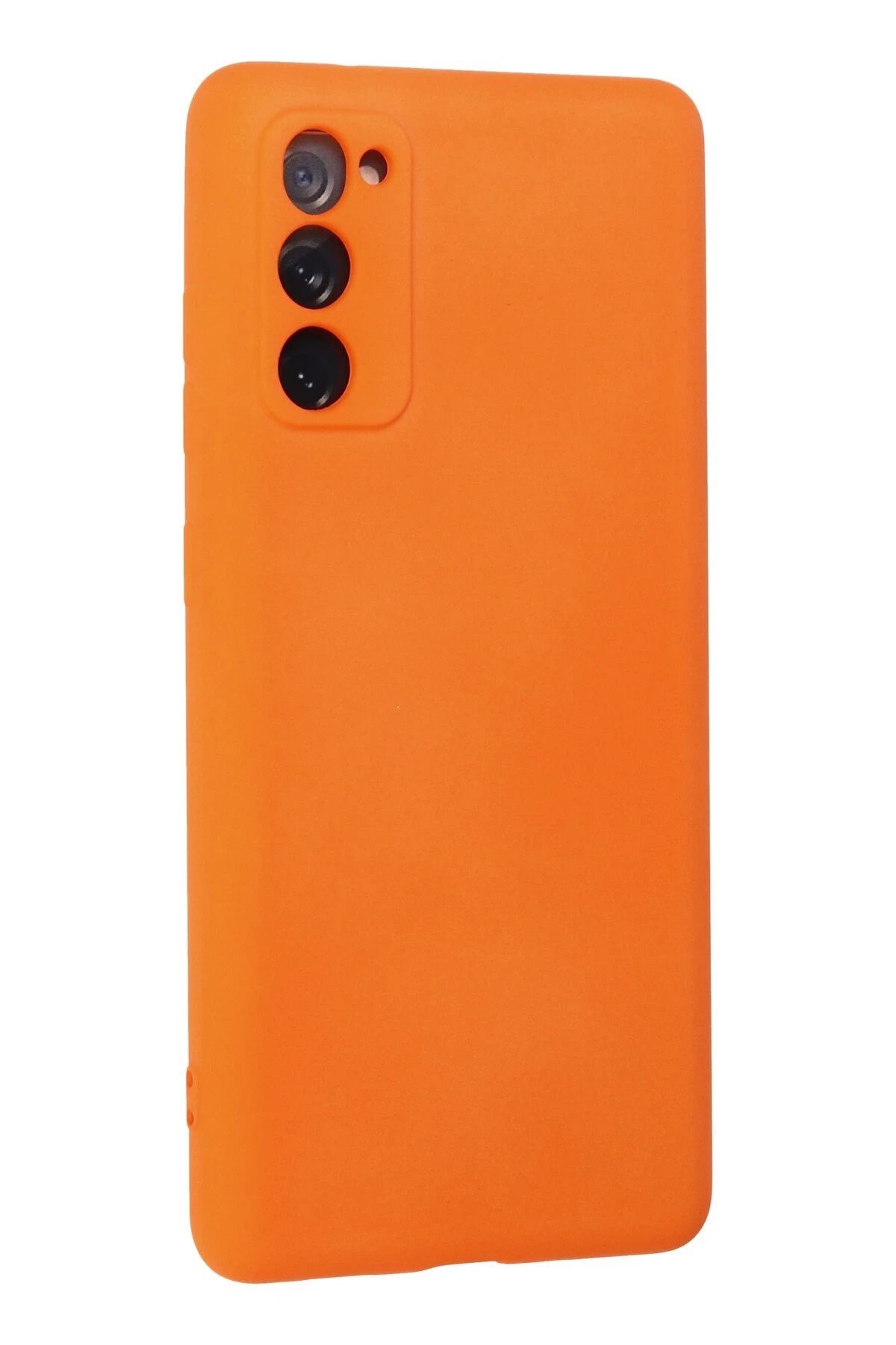 Newface Samsung Galaxy S20 FE Kılıf Nano içi Kadife Silikon - Turuncu