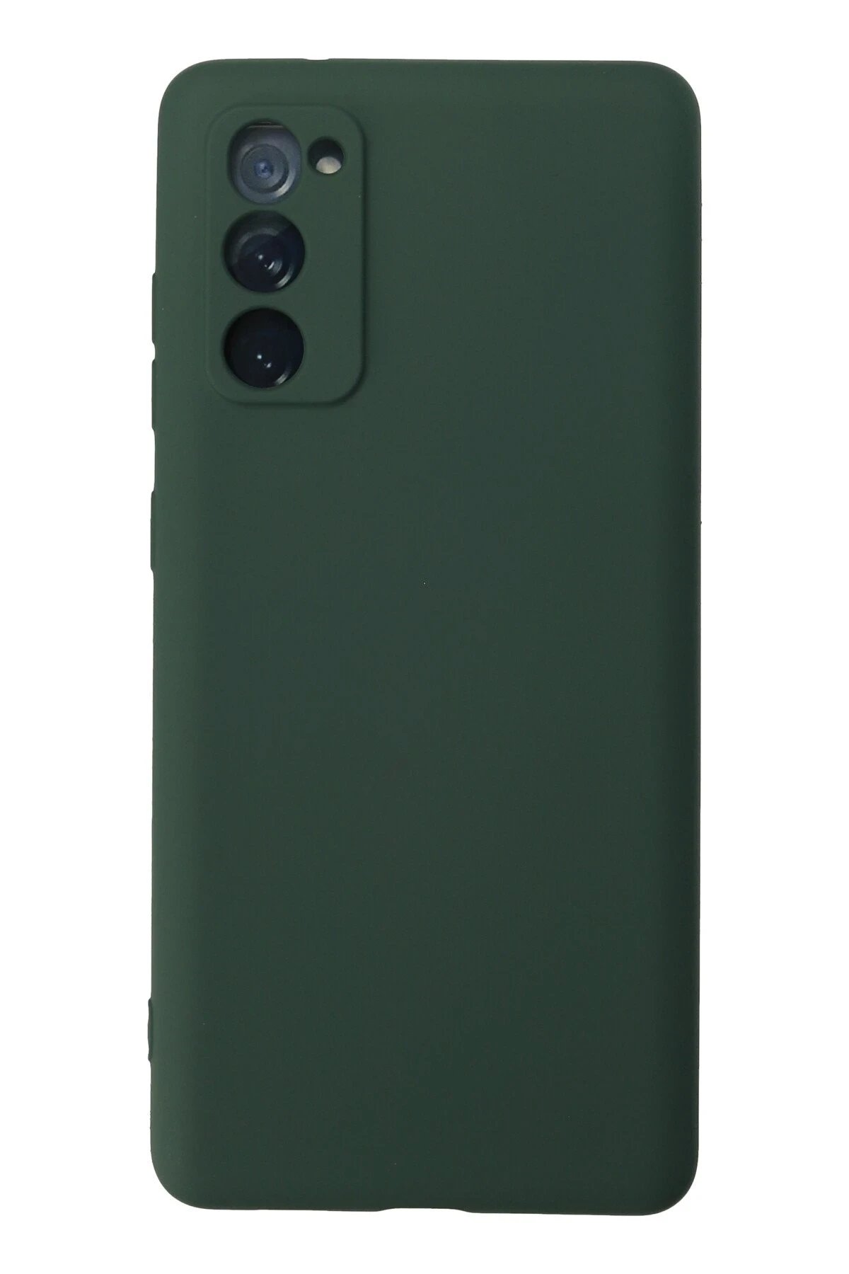 Newface Samsung Galaxy S20 FE Kılıf Nano içi Kadife Silikon - Koyu Yeşil