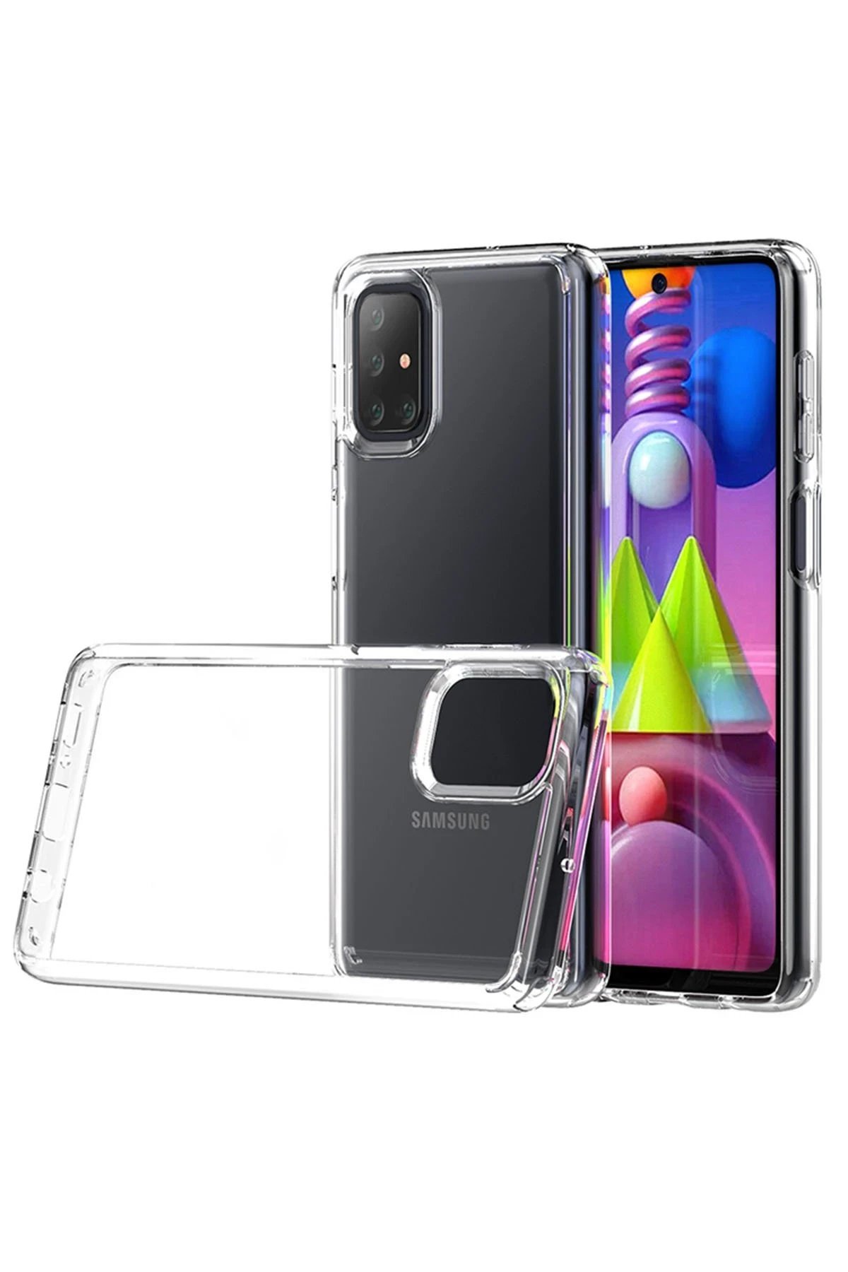 Newface Samsung Galaxy M51 Kılıf Lüx Şeffaf Silikon