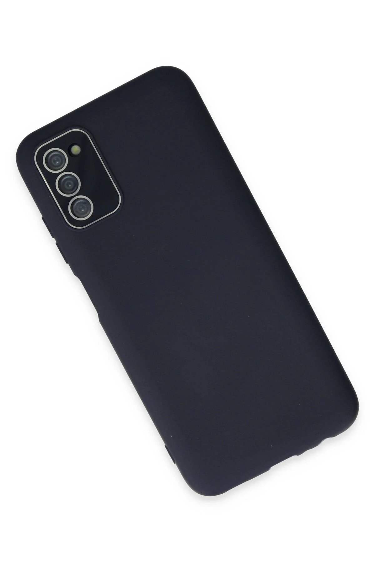 Newface Samsung Galaxy A03S Kılıf Lansman Glass Kapak - Lacivert