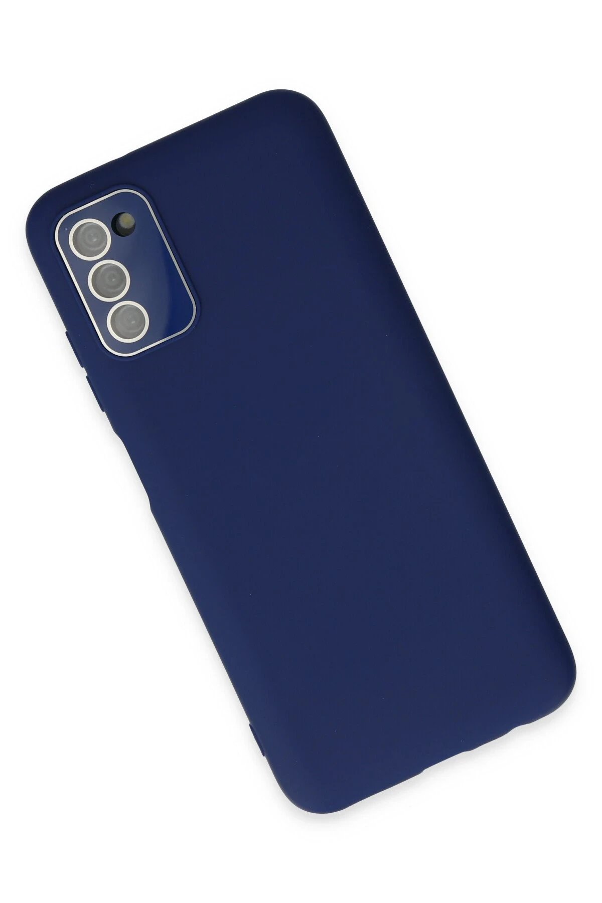 Newface Samsung Galaxy A03S Kılıf Lansman Glass Kapak - Sky Blue