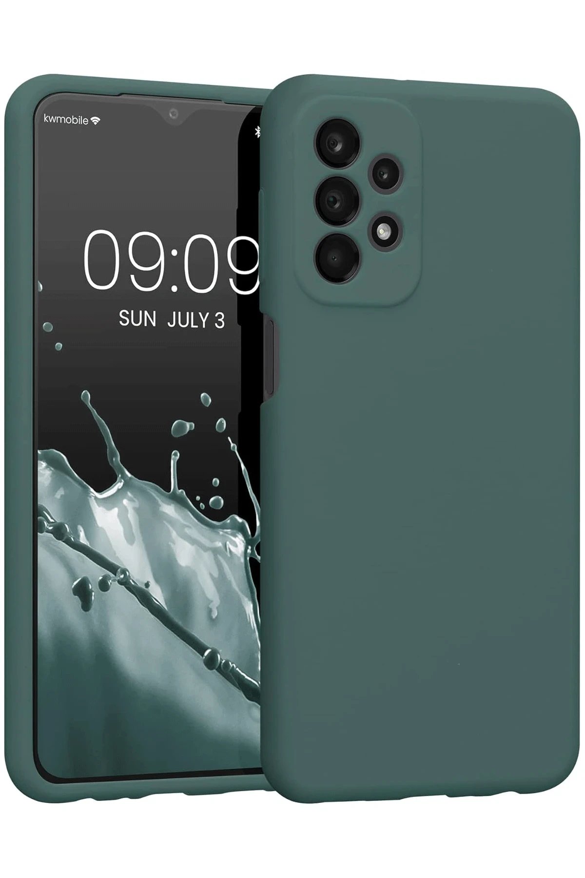 Newface Samsung Galaxy A23 4G Kılıf First Silikon - Koyu Yeşil