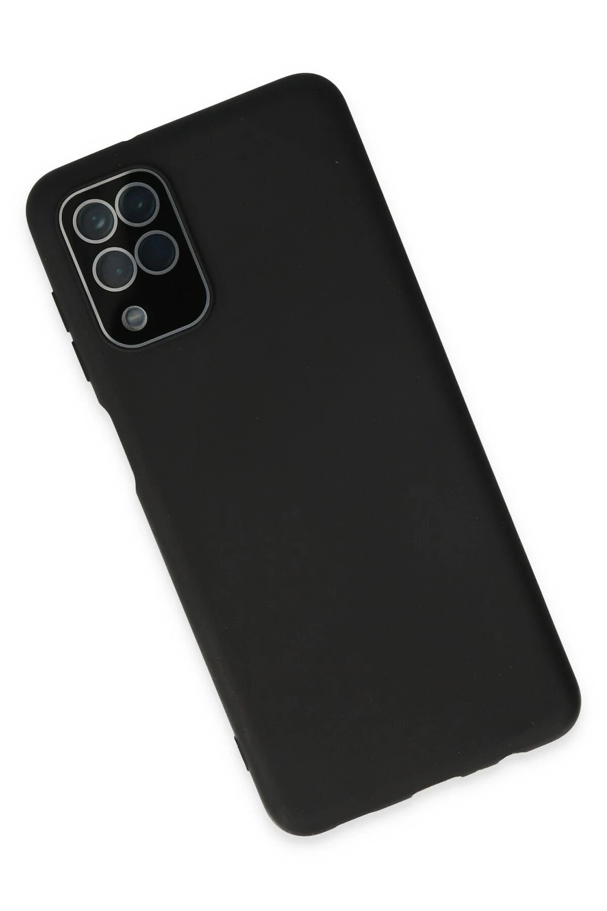 Newface Samsung Galaxy A22 Kılıf Lansman Glass Kapak - Siyah