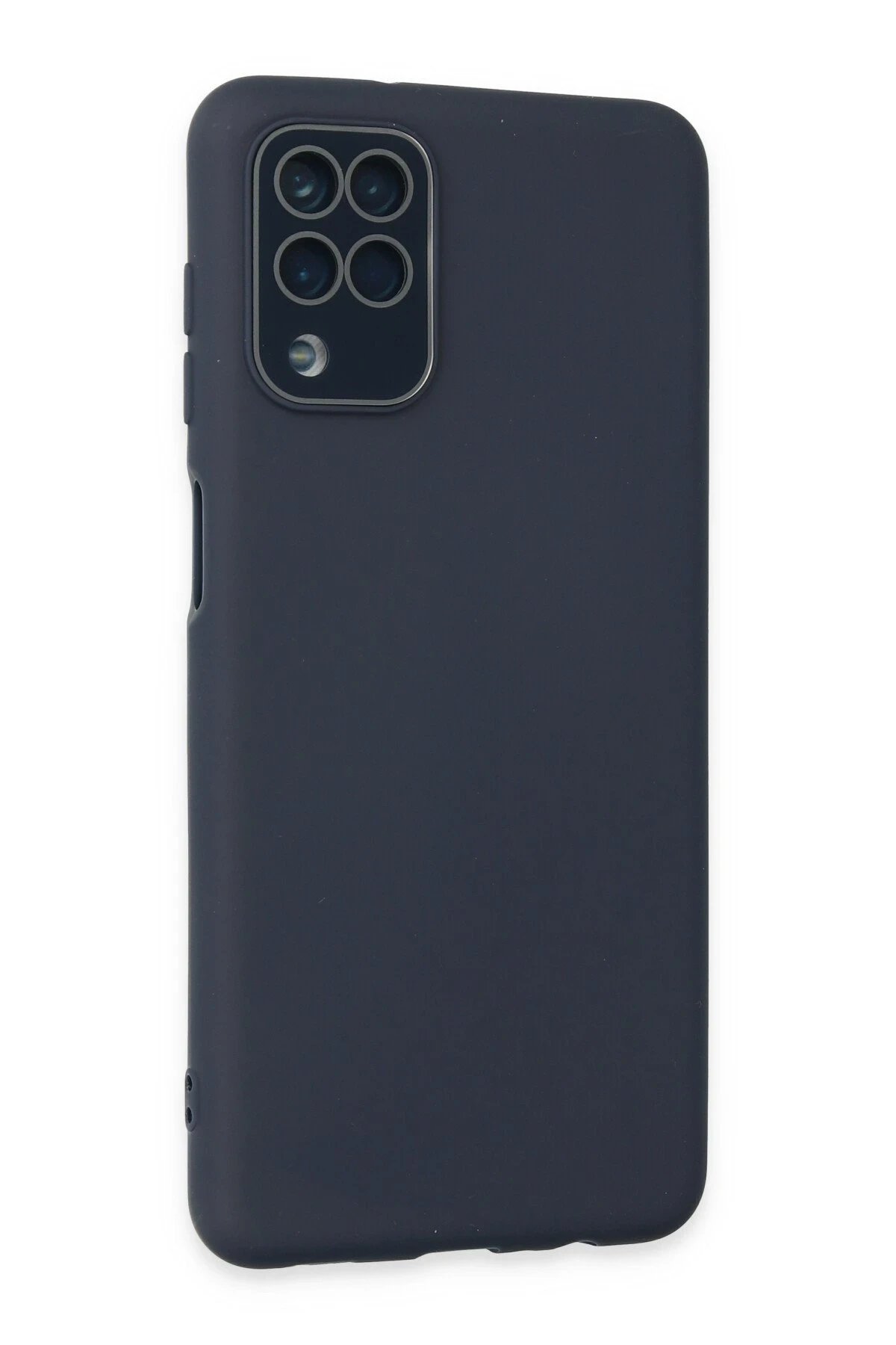 Newface Samsung Galaxy A22 Kılıf Lansman Glass Kapak - Lacivert