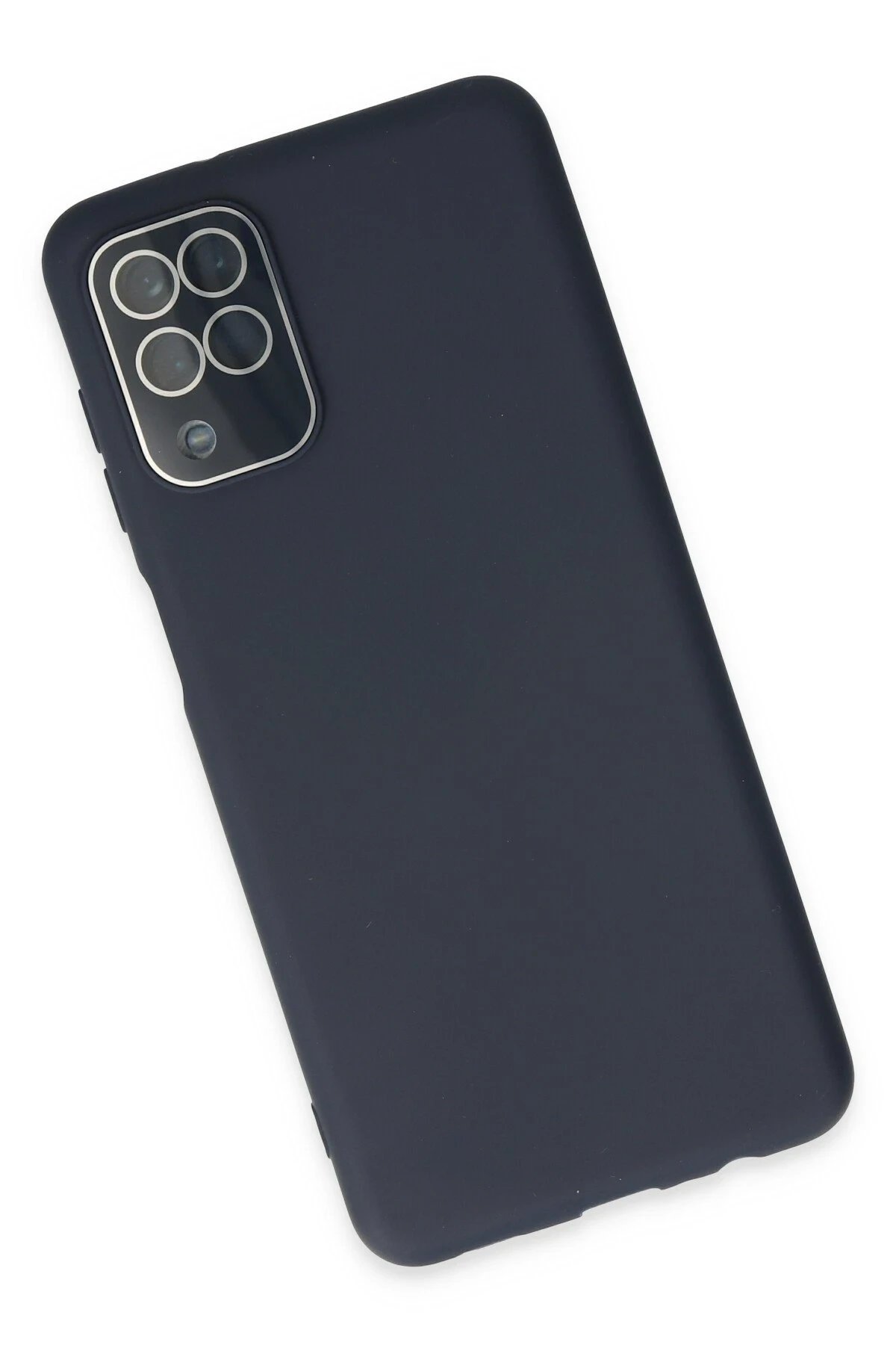 Newface Samsung Galaxy A22 Kılıf Lansman Glass Kapak - Lacivert