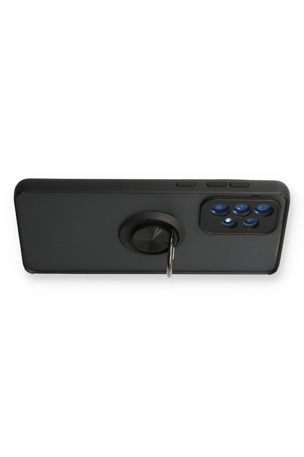 Newface Samsung Galaxy A13 4G Kılıf Montreal Yüzüklü Silikon Kapak - Siyah