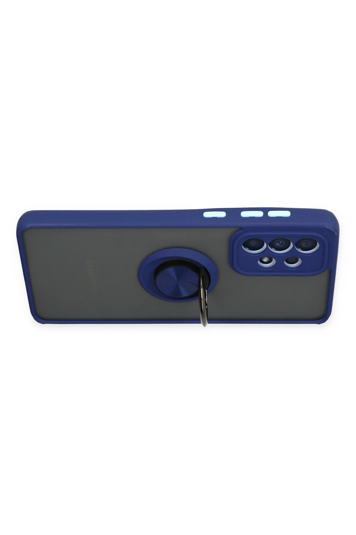 Newface Samsung Galaxy A33 5G Kılıf Montreal Yüzüklü Silikon Kapak - Lacivert