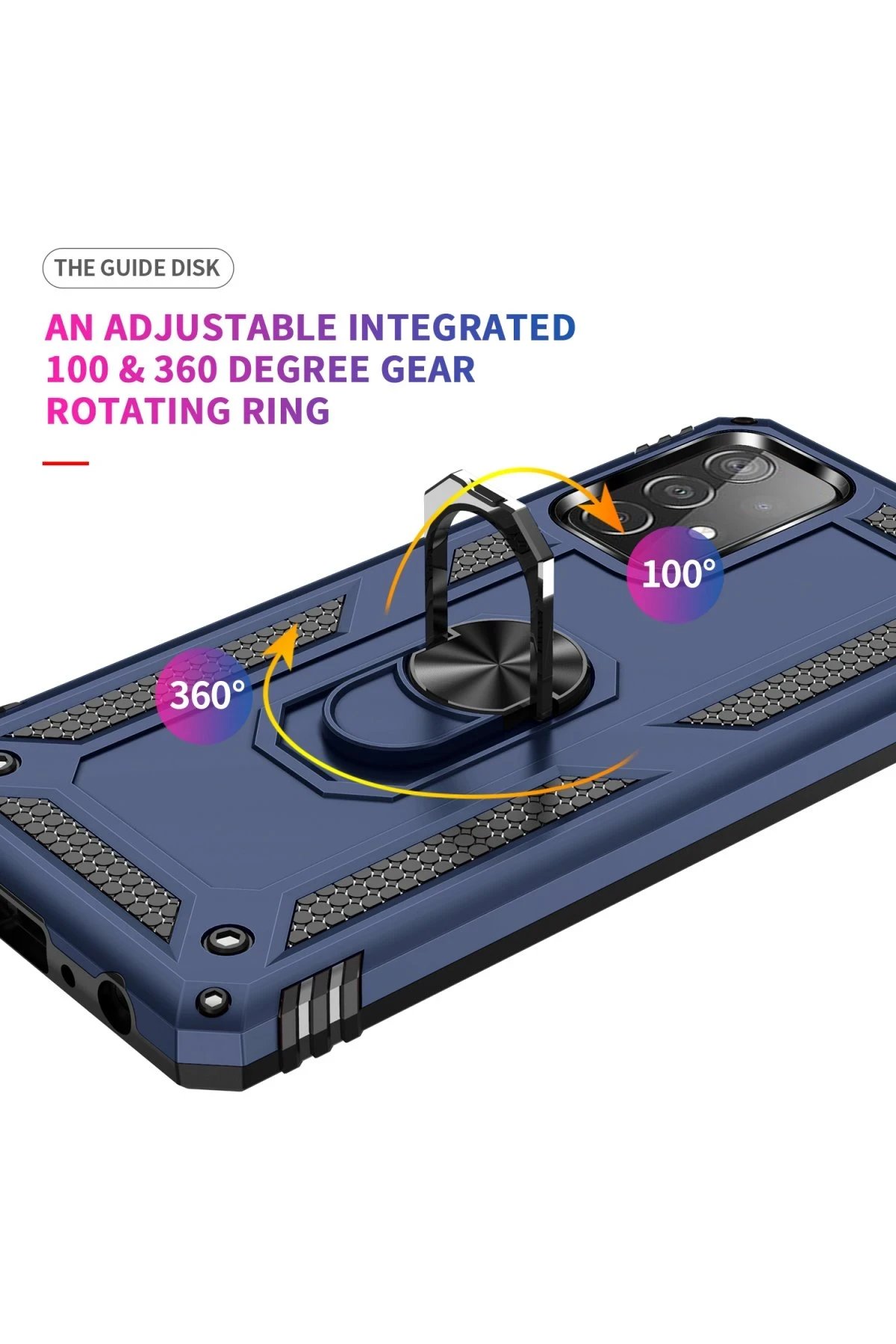 Newface Samsung Galaxy A33 5G Kılıf Sofya Yüzüklü Silikon Kapak - Lacivert
