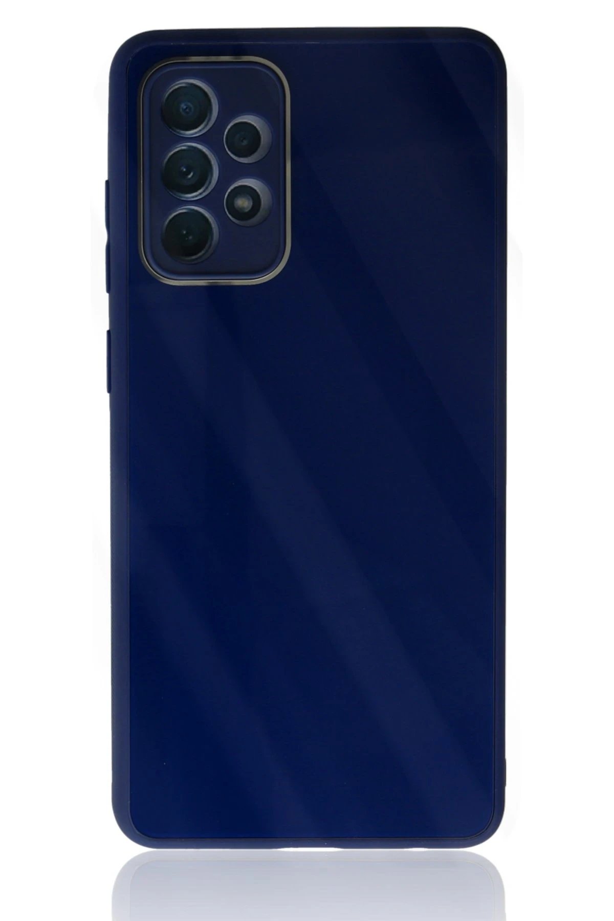 Newface Samsung Galaxy A53 5G Kılıf Glass Kapak - Lacivert