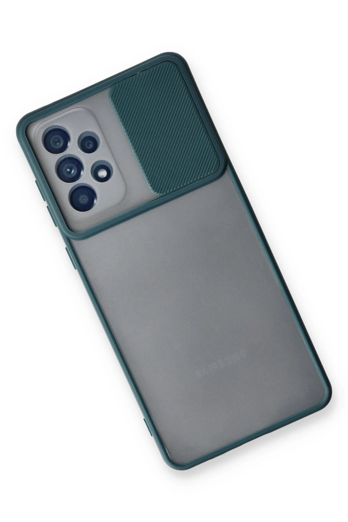 Newface Samsung Galaxy A33 5G Kılıf Palm Buzlu Kamera Sürgülü Silikon - Yeşil