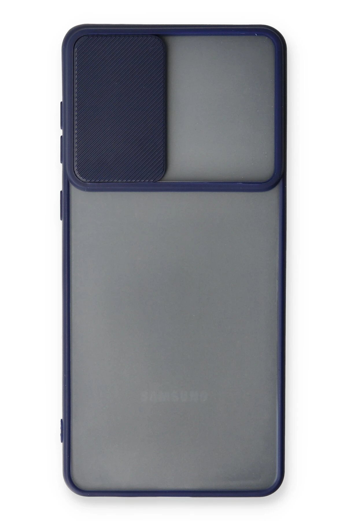 Newface Samsung Galaxy A53 5G Kılıf Palm Buzlu Kamera Sürgülü Silikon - Lacivert