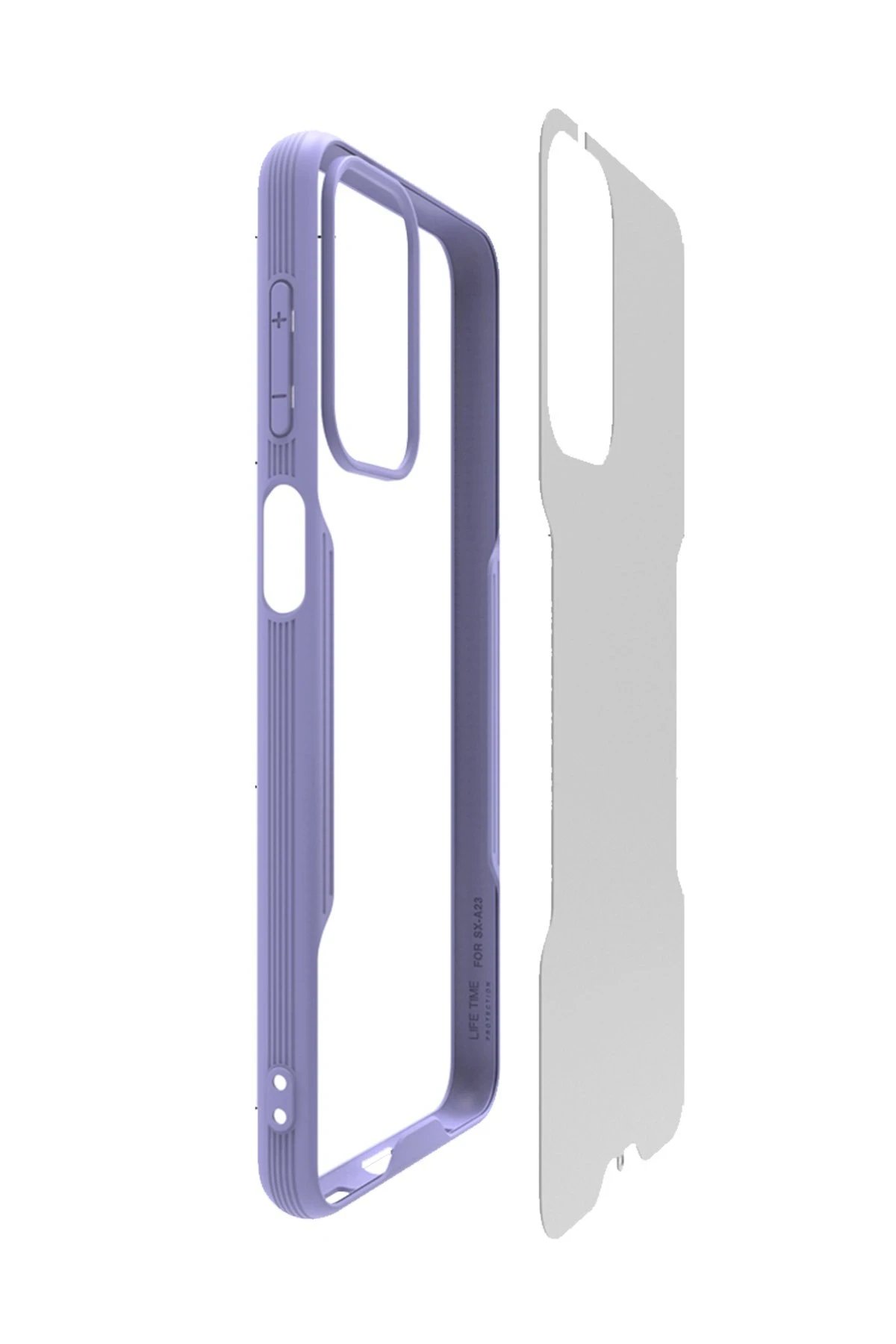 Newface Samsung Galaxy A23 4G Kılıf Platin Silikon - Lila