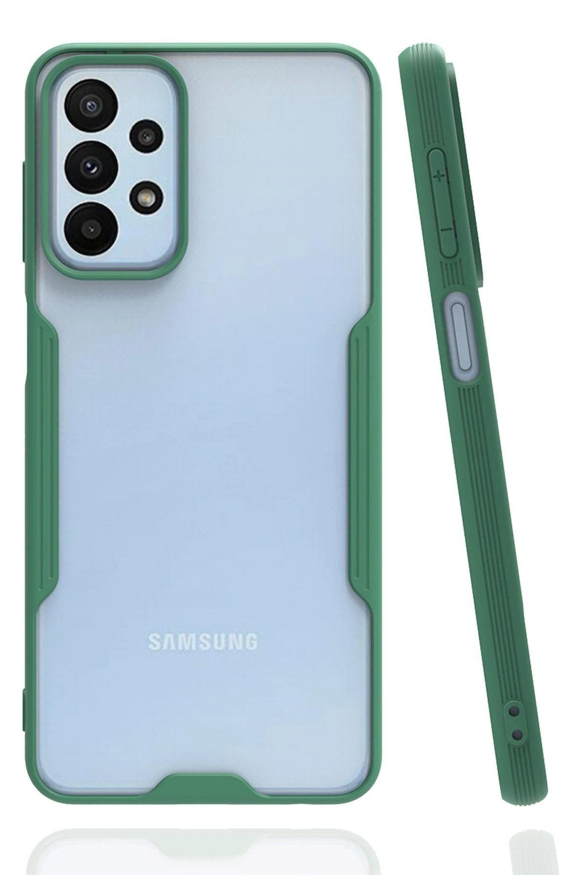 Newface Samsung Galaxy A23 4G Kılıf Platin Silikon - Yeşil