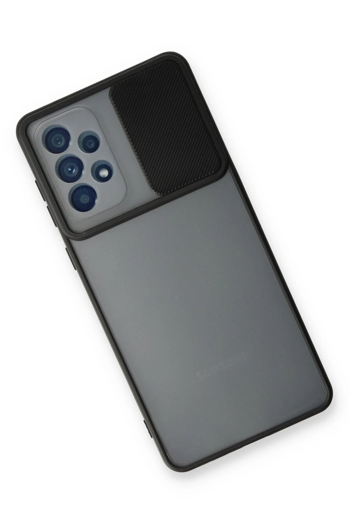 Newface Samsung Galaxy A73 5G Kılıf Palm Buzlu Kamera Sürgülü Silikon - Siyah