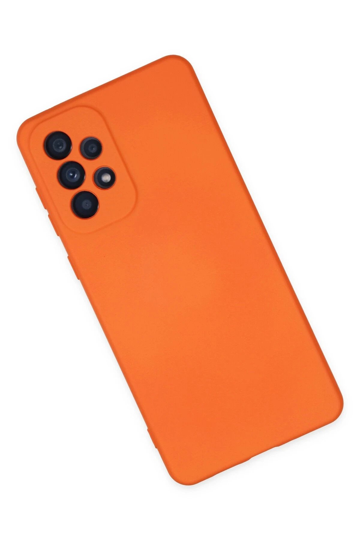 Newface Samsung Galaxy A23 4G Kılıf Nano içi Kadife Silikon - Turuncu