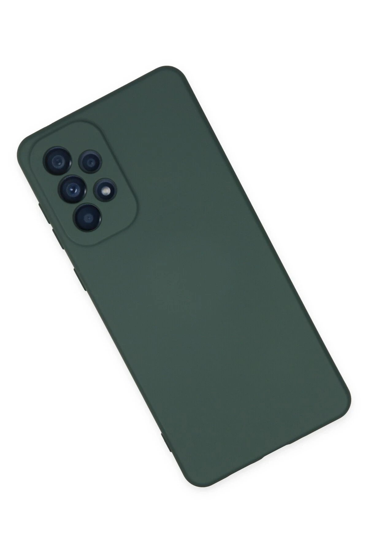 Newface Samsung Galaxy A23 4G Kılıf Nano içi Kadife Silikon - Koyu Yeşil