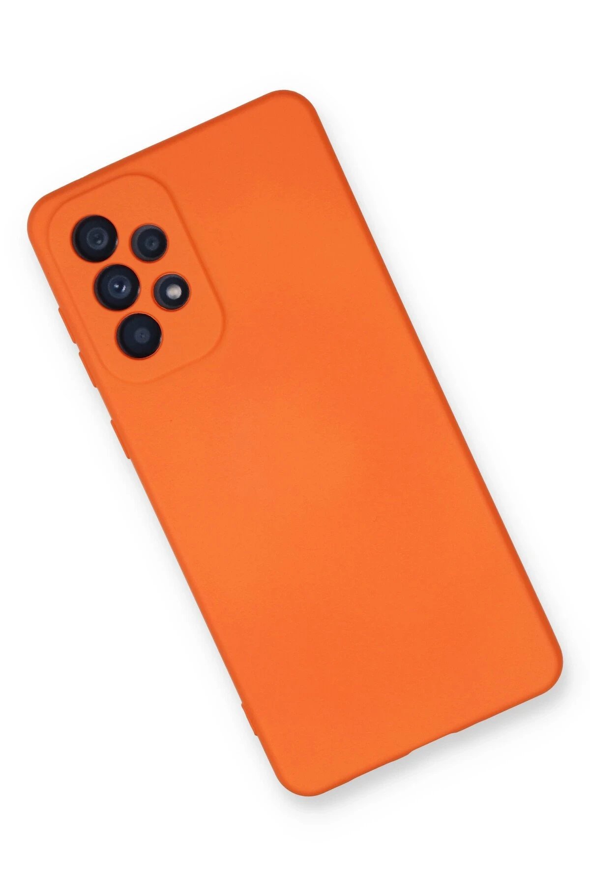 Newface Samsung Galaxy A33 5G Kılıf Nano içi Kadife Silikon - Turuncu