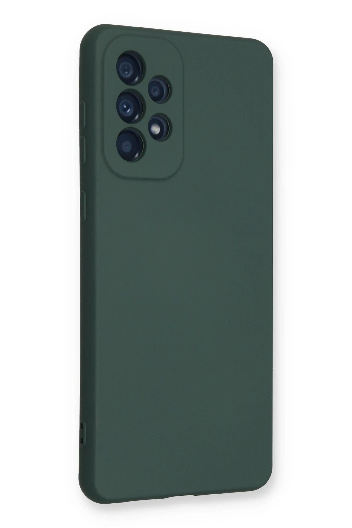 Newface Samsung Galaxy A53 5G Kılıf Nano içi Kadife Silikon - Koyu Yeşil