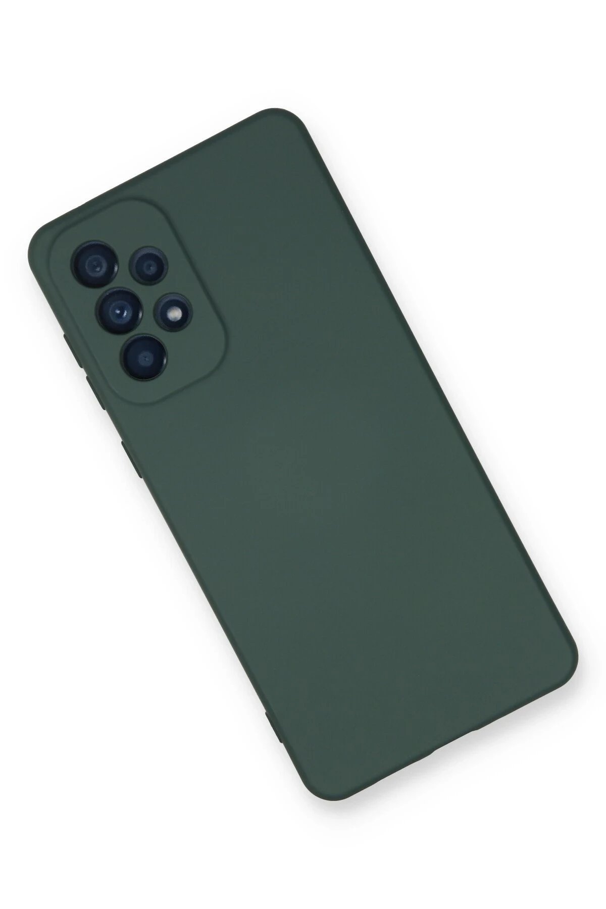 Newface Samsung Galaxy A53 5G Kılıf Nano içi Kadife Silikon - Koyu Yeşil