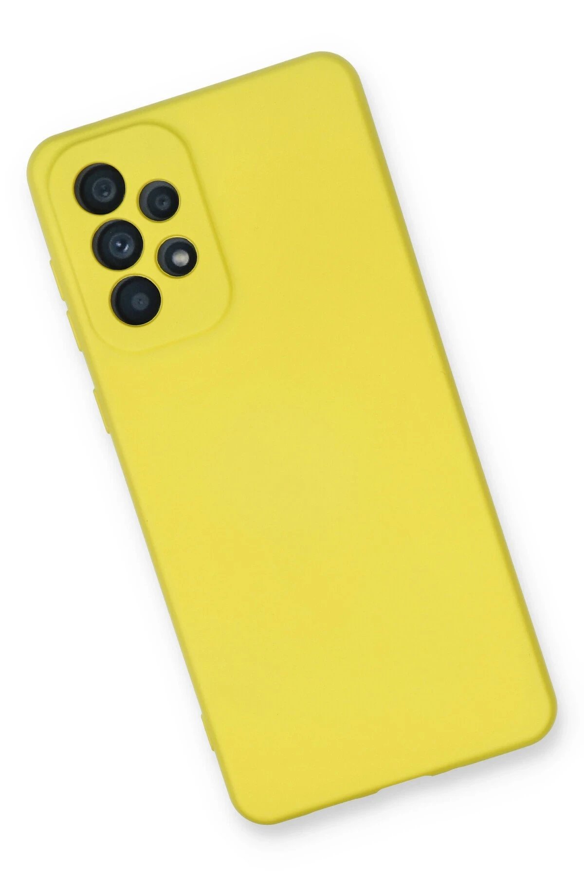 Newface Samsung Galaxy A73 5G Kılıf Nano içi Kadife Silikon - Sarı