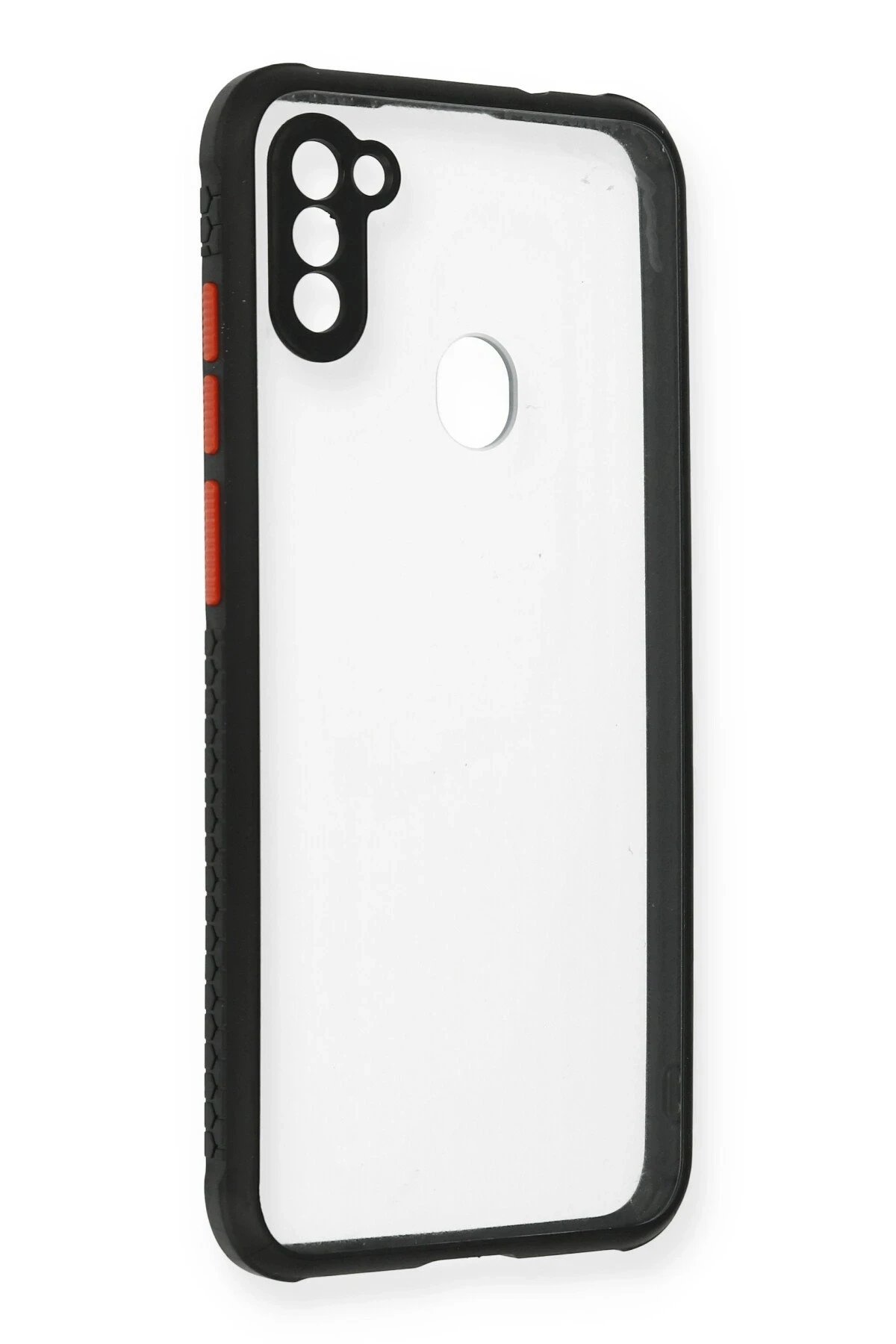 Newface Samsung Galaxy A11 Kılıf Miami Şeffaf Silikon - Siyah