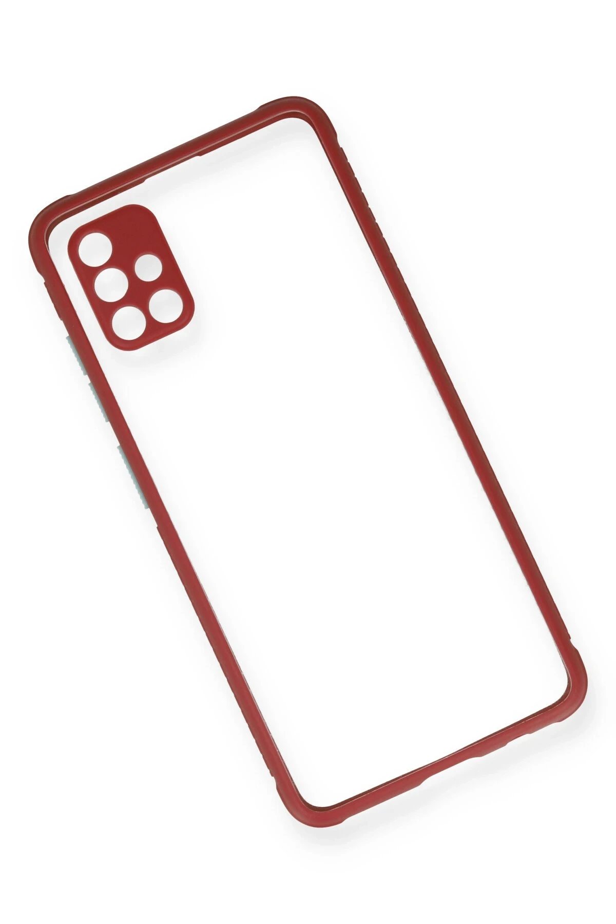 Newface Samsung Galaxy A51 Kılıf Miami Şeffaf Silikon - Fuşya