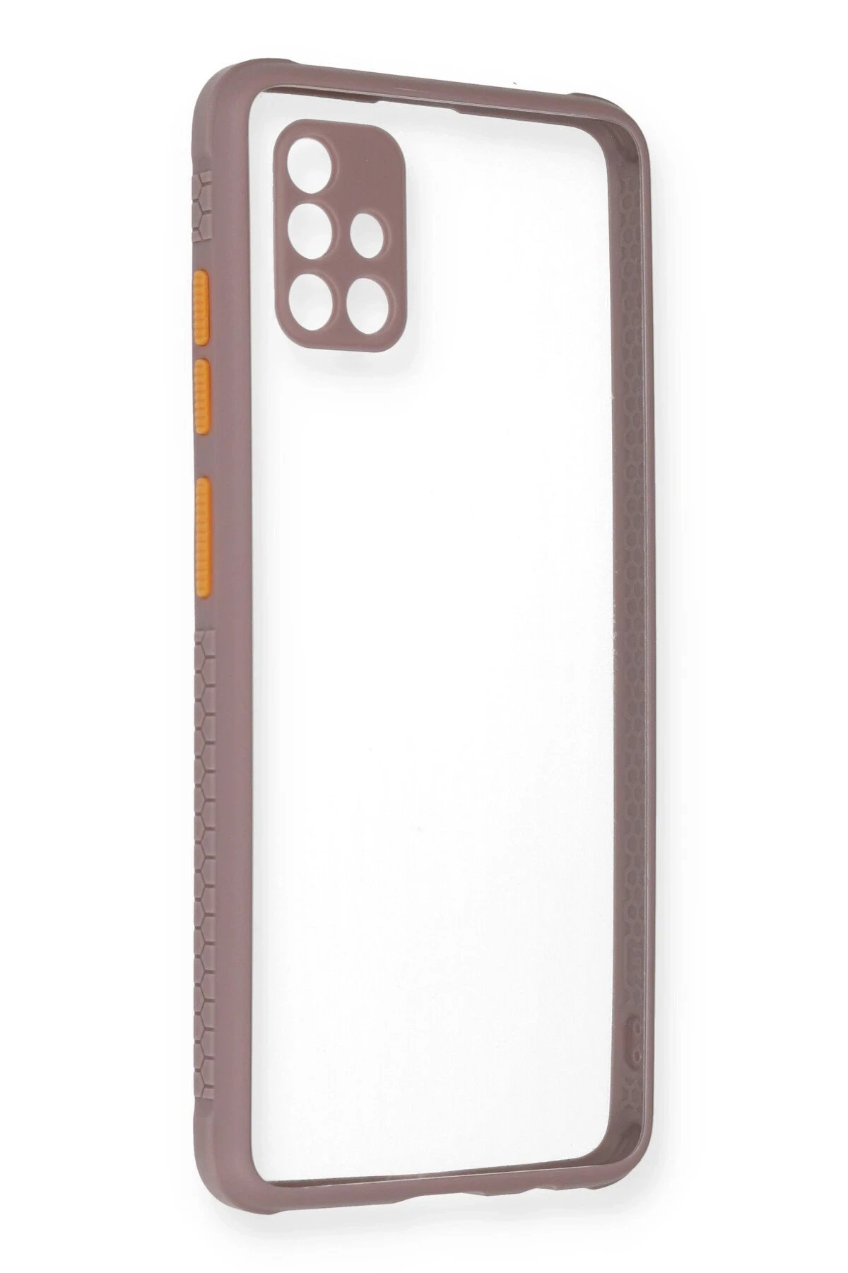 Newface Samsung Galaxy A51 Kılıf Miami Şeffaf Silikon - Açık Mor