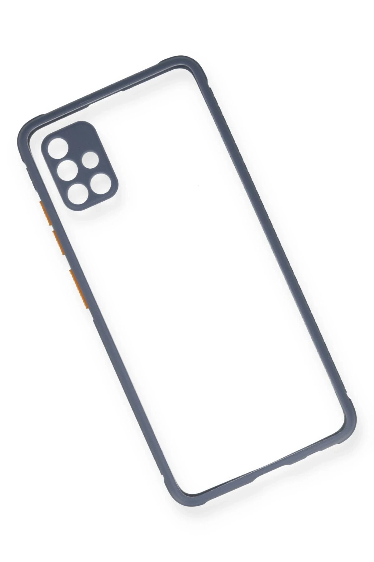 Newface Samsung Galaxy A71 Kılıf Miami Şeffaf Silikon - Gri