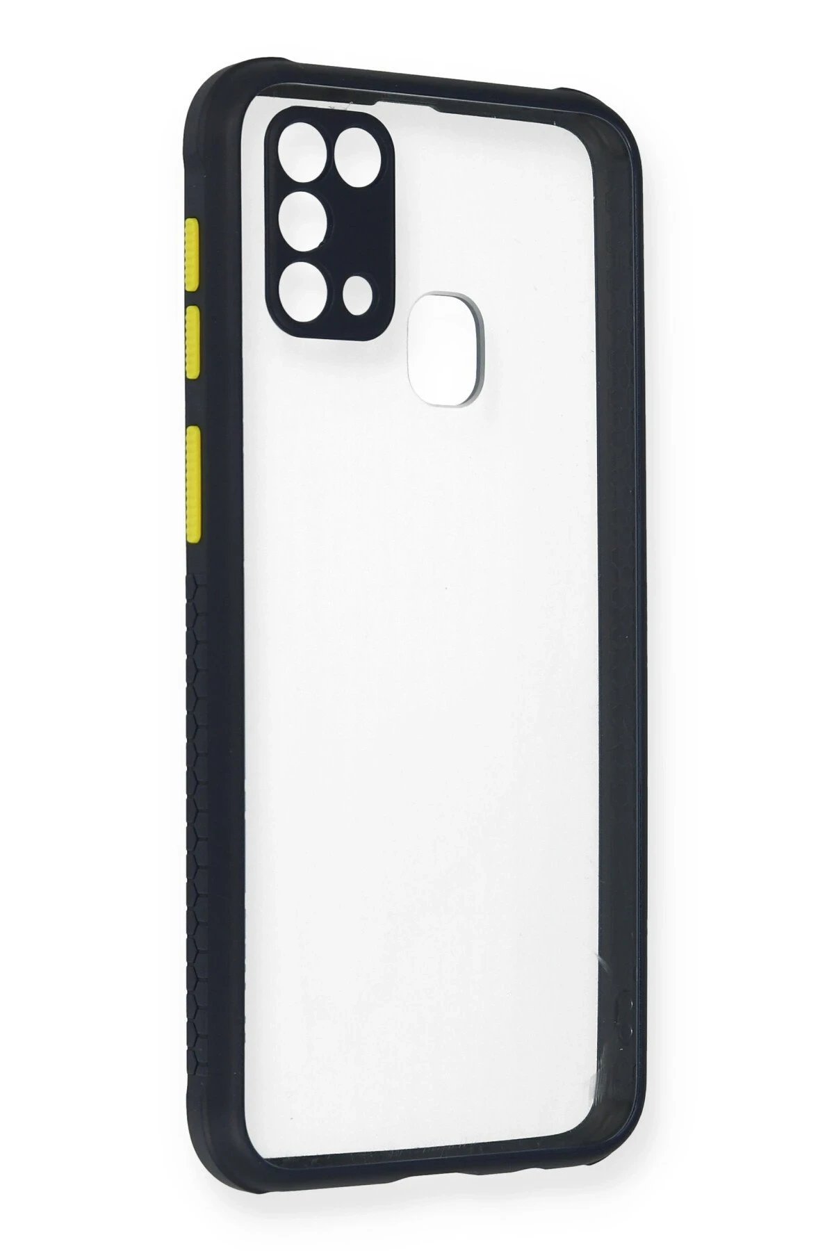 Newface Samsung Galaxy M31 Kılıf Miami Şeffaf Silikon - Lacivert