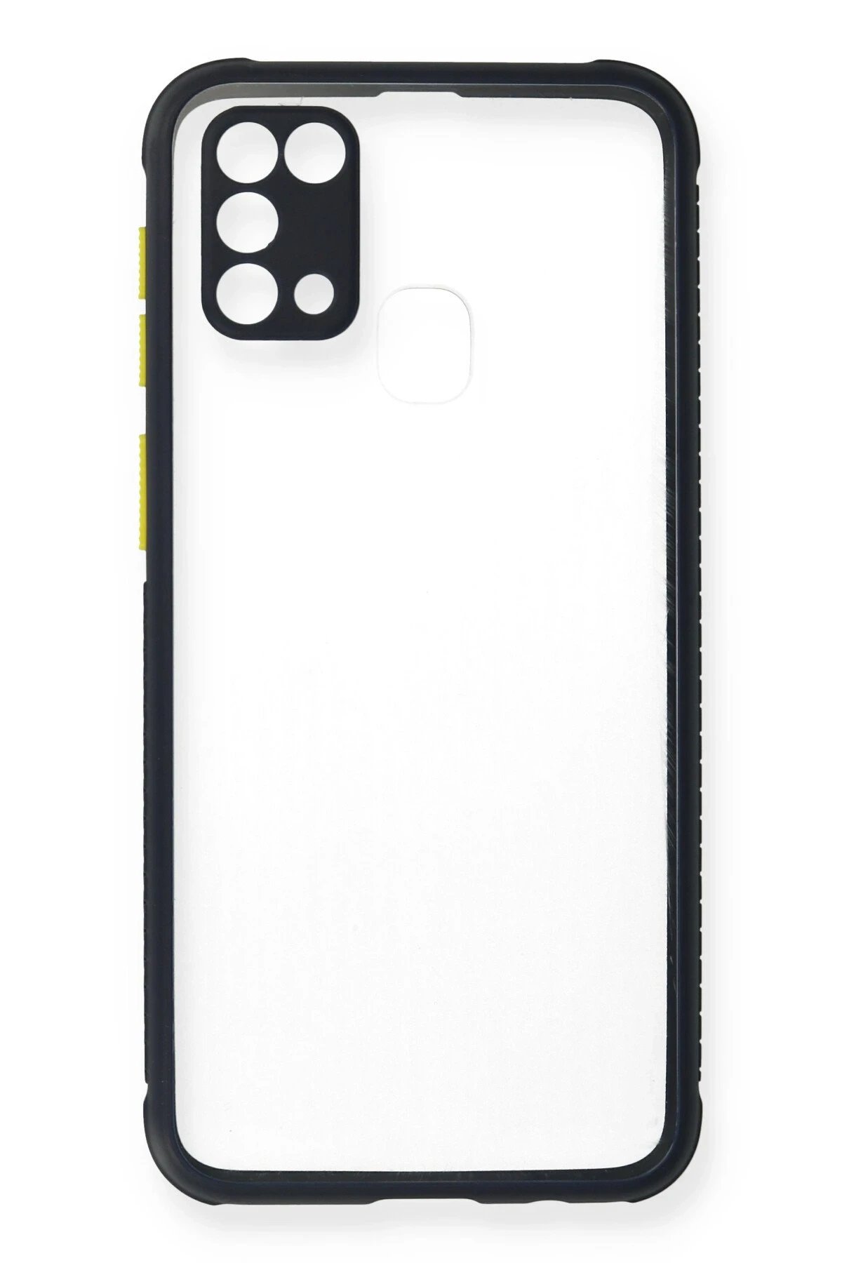 Newface Samsung Galaxy M31 Kılıf Miami Şeffaf Silikon - Lacivert