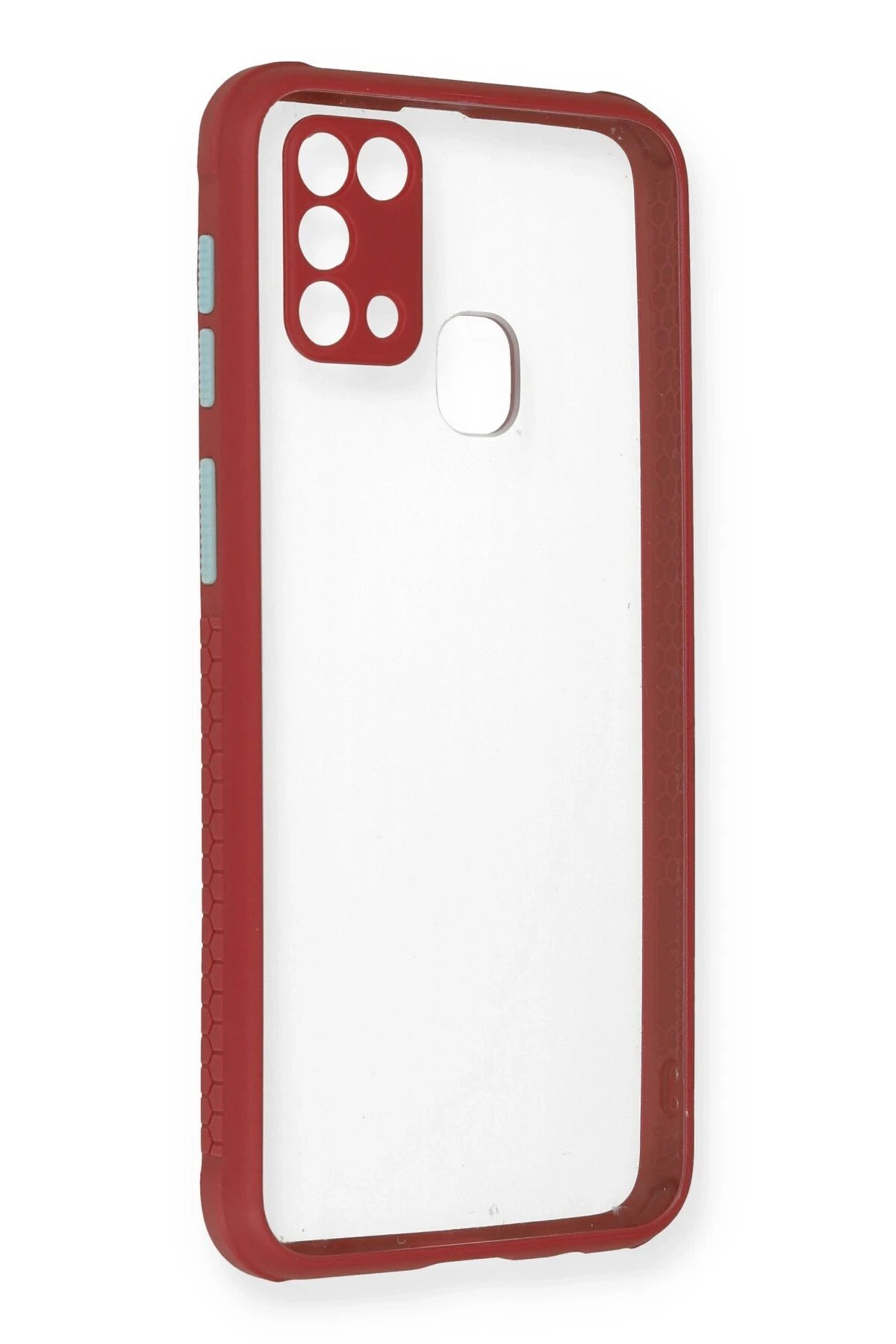 Newface Samsung Galaxy M31 Kılıf Miami Şeffaf Silikon - Fuşya