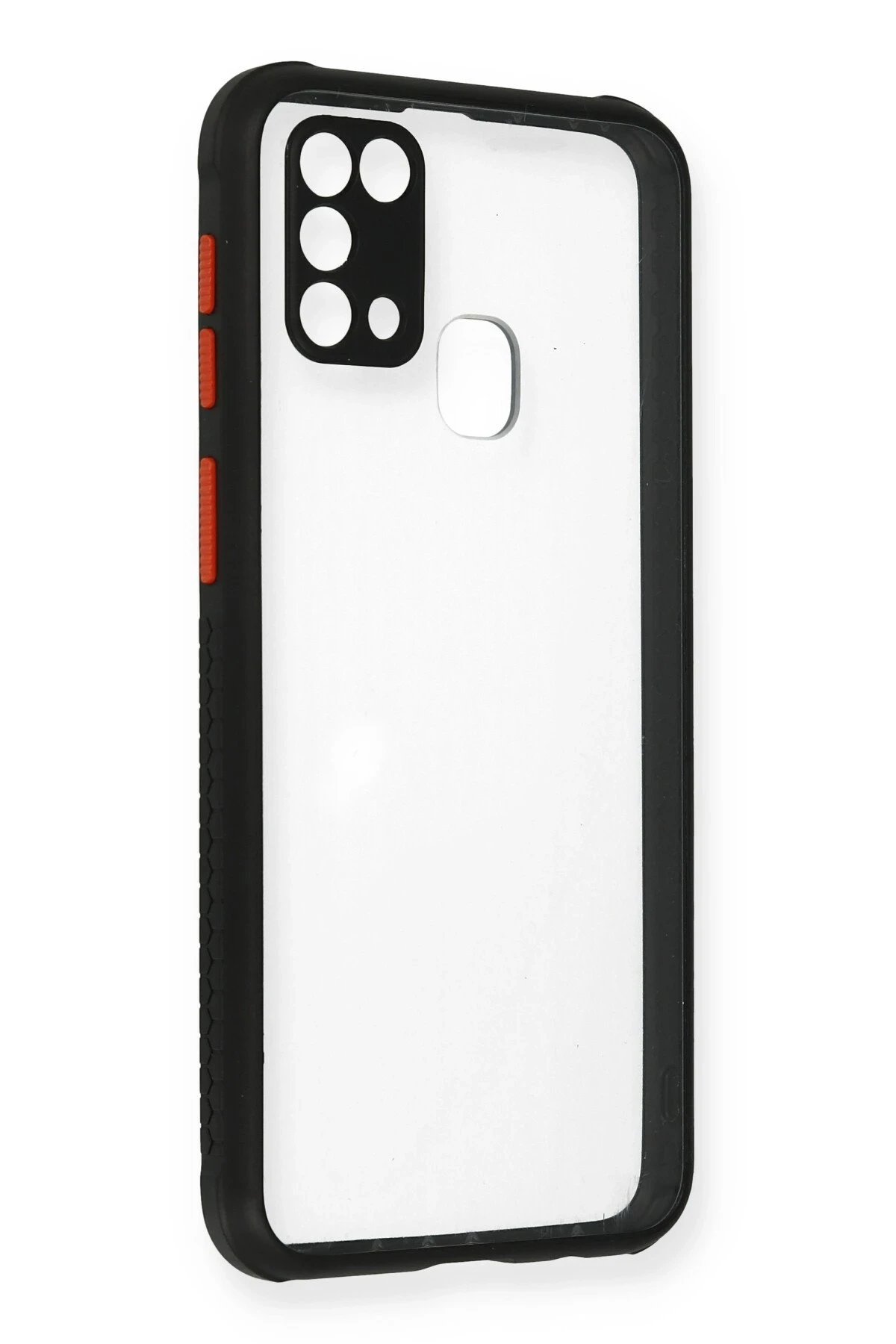 Newface Samsung Galaxy M31 Kılıf Miami Şeffaf Silikon - Siyah