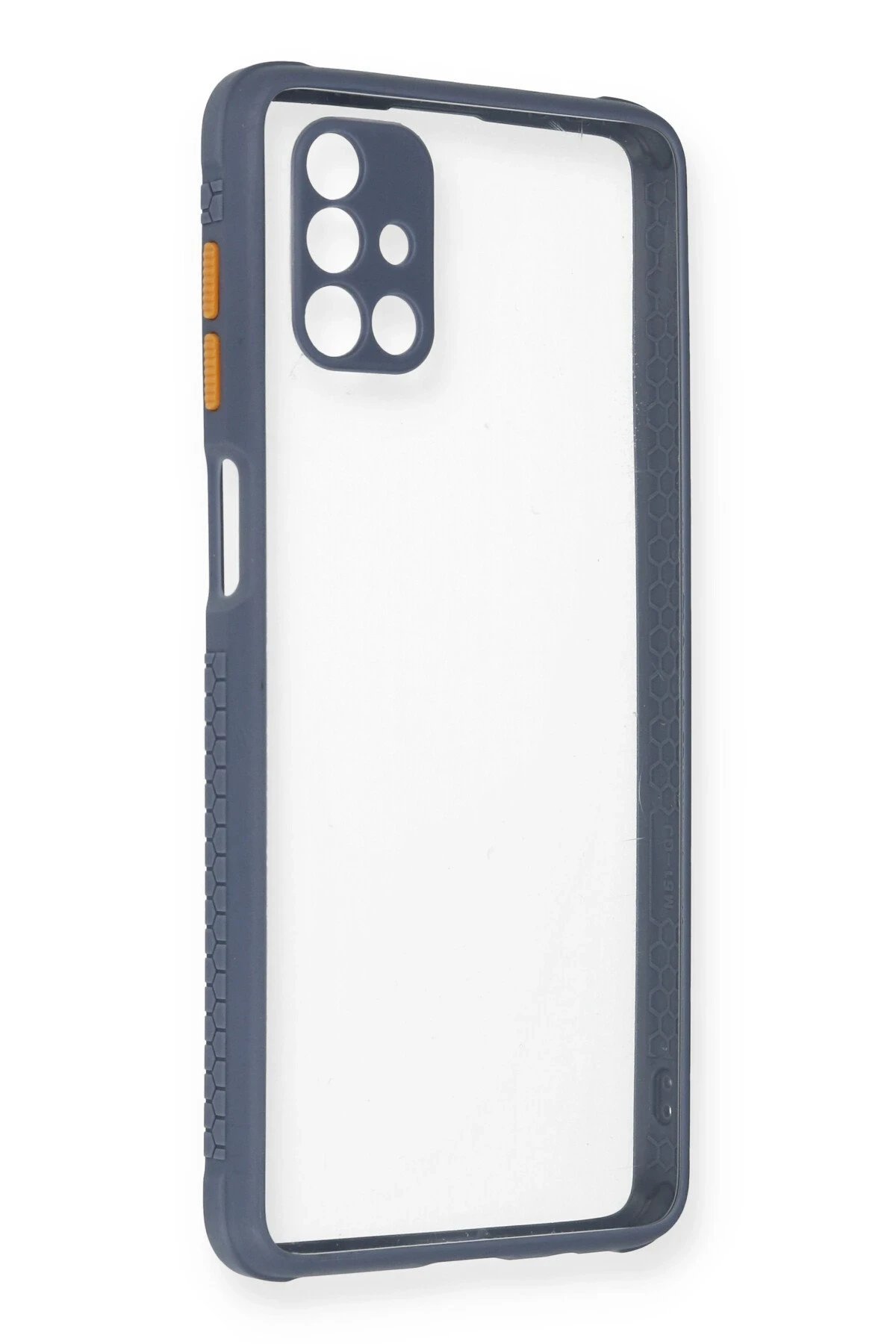 Newface Samsung Galaxy M51 Kılıf Miami Şeffaf Silikon - Gri