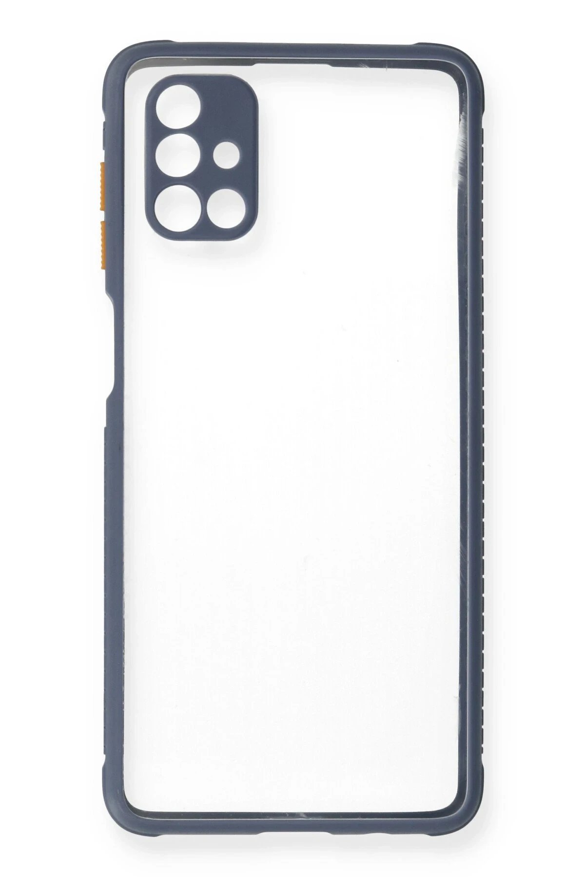 Newface Samsung Galaxy M51 Kılıf Miami Şeffaf Silikon - Gri