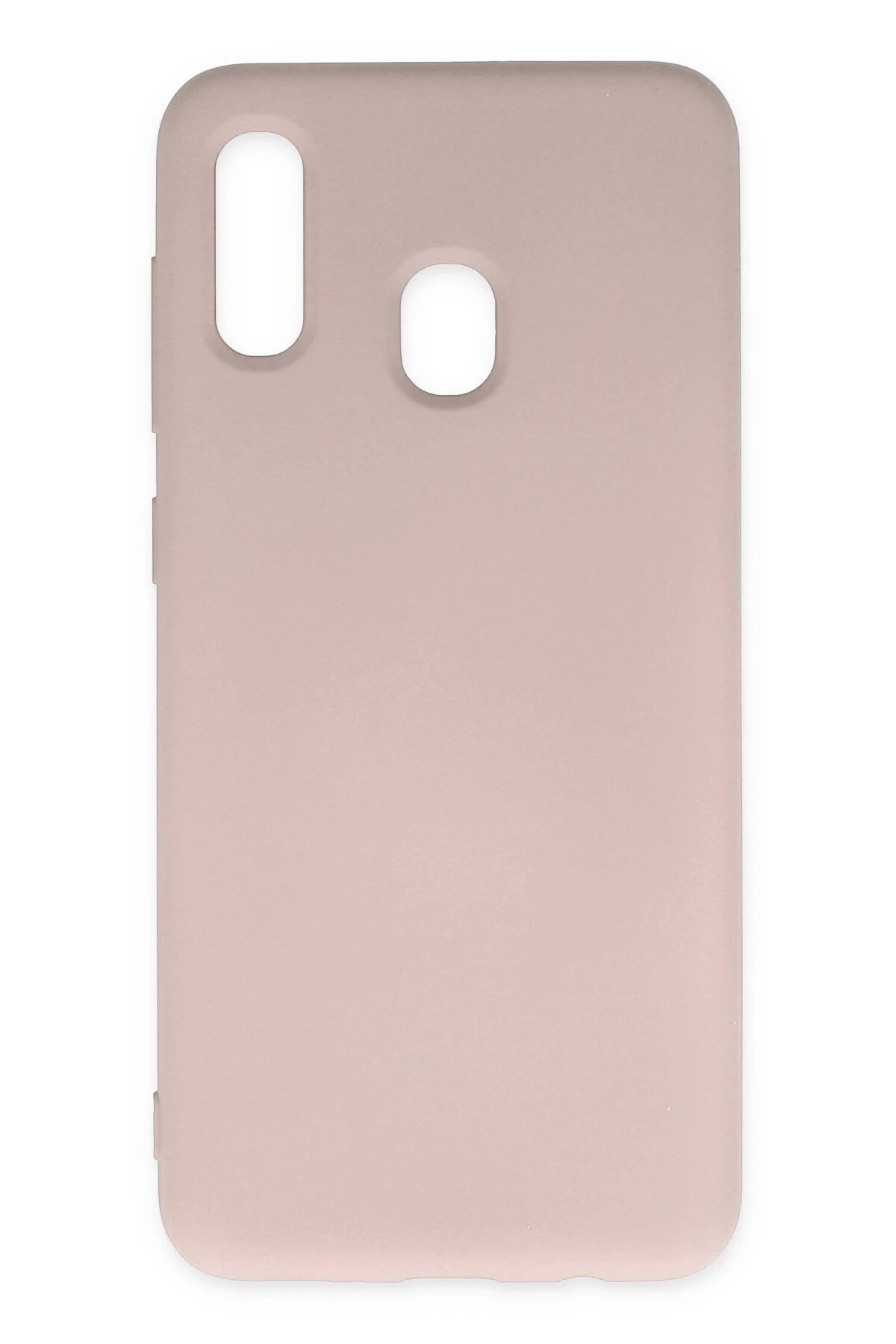 Newface Samsung Galaxy A20 Kılıf Nano içi Kadife Silikon - Pudra