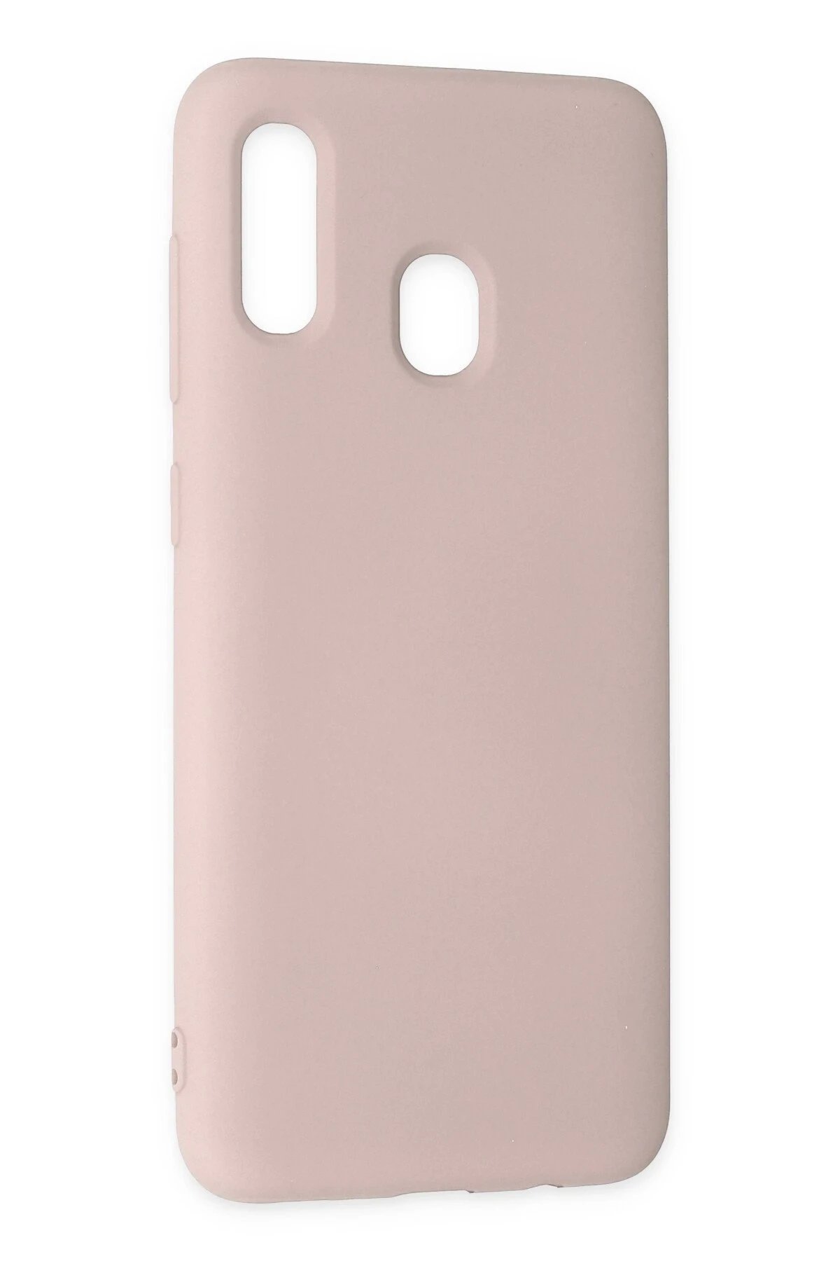 Newface Samsung Galaxy A20 Kılıf Nano içi Kadife Silikon - Pudra