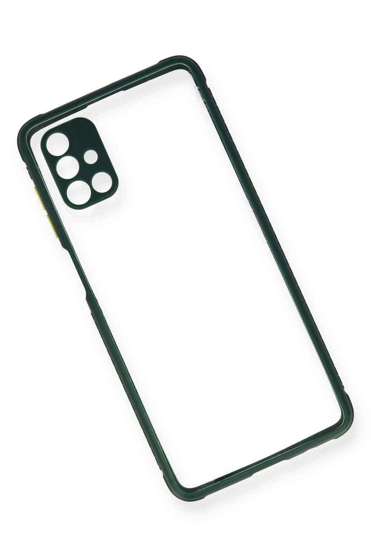 Newface Samsung Galaxy M51 Kılıf Miami Şeffaf Silikon - Koyu Yeşil