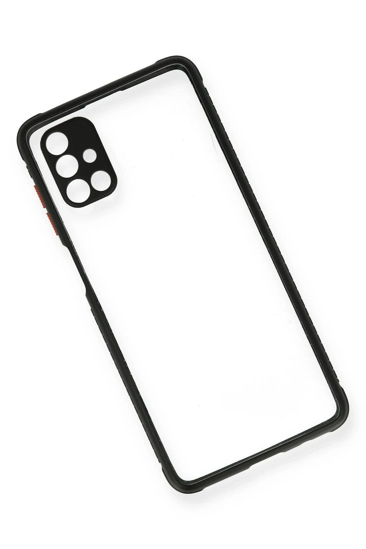 Newface Samsung Galaxy M51 Kılıf Miami Şeffaf Silikon - Siyah