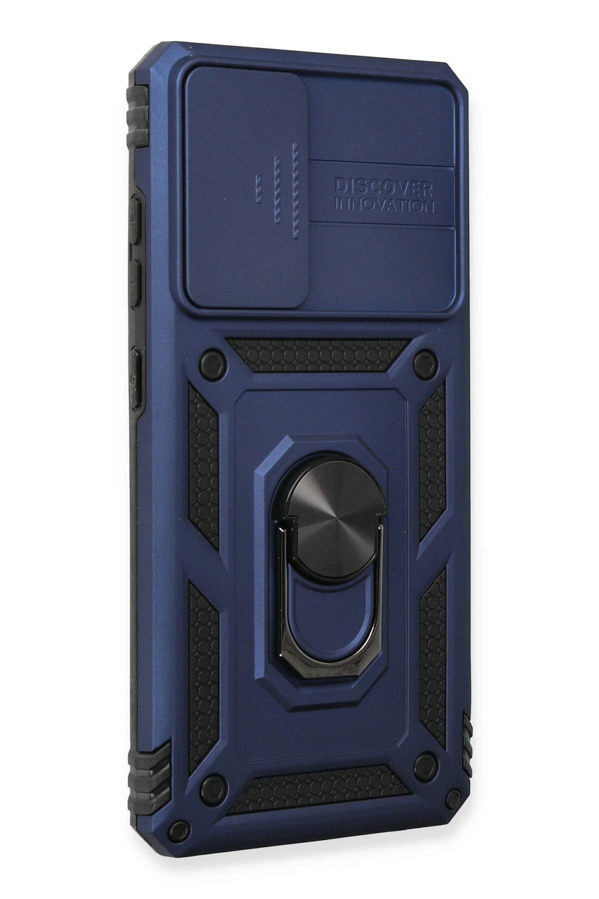 Newface Samsung Galaxy A73 5G Kılıf Pars Lens Yüzüklü Silikon - Lacivert