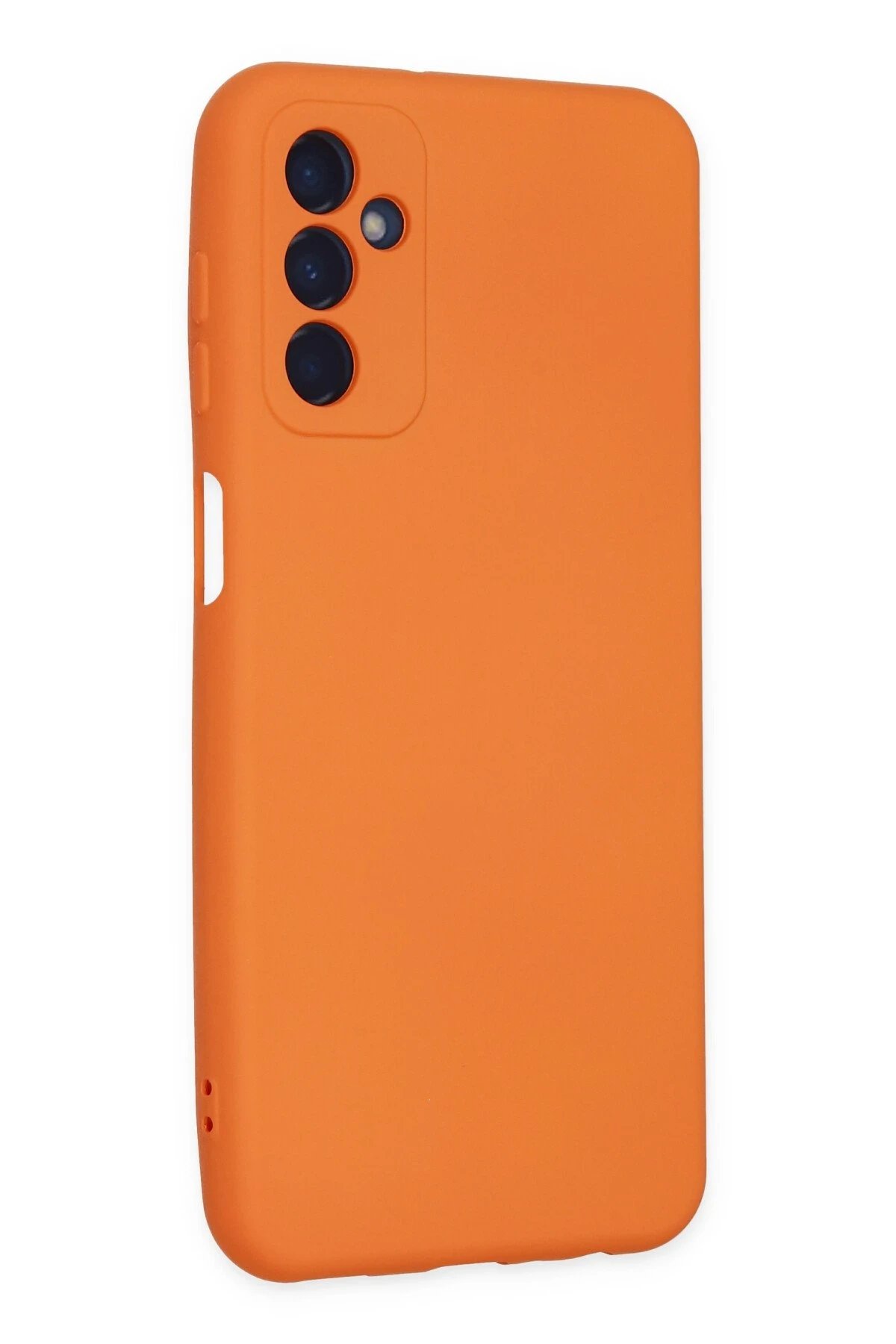 Newface Samsung Galaxy M23 Kılıf Nano içi Kadife Silikon - Turuncu